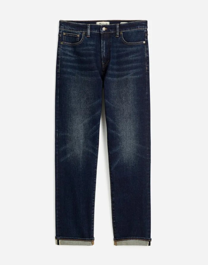Men Jeans Madewell The 1991 StraightLeg Stretch Selvedge Jean Kinney Wash