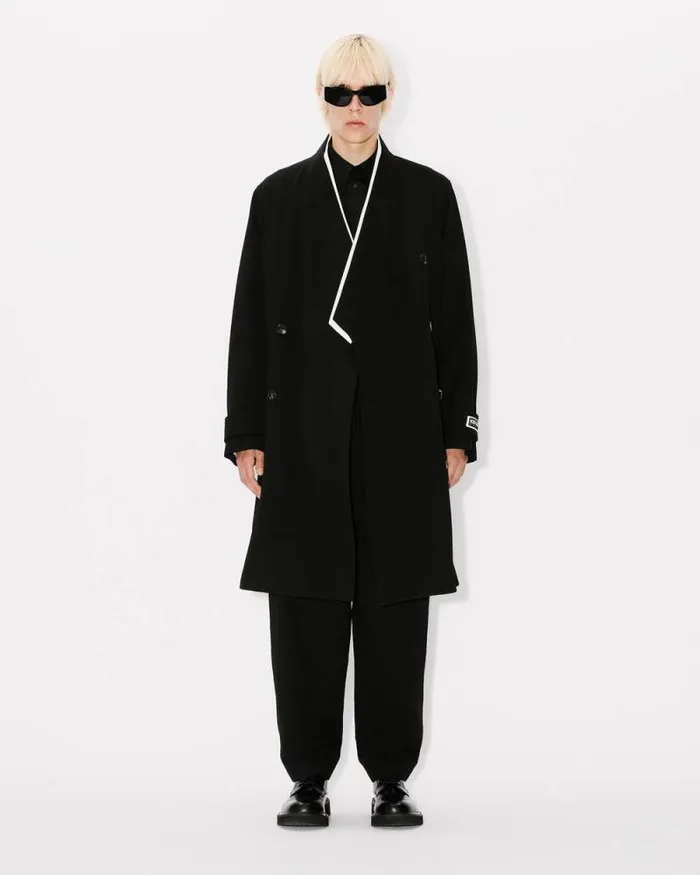 Men Kimono Coat Black Kenzo Jackets And Coats
