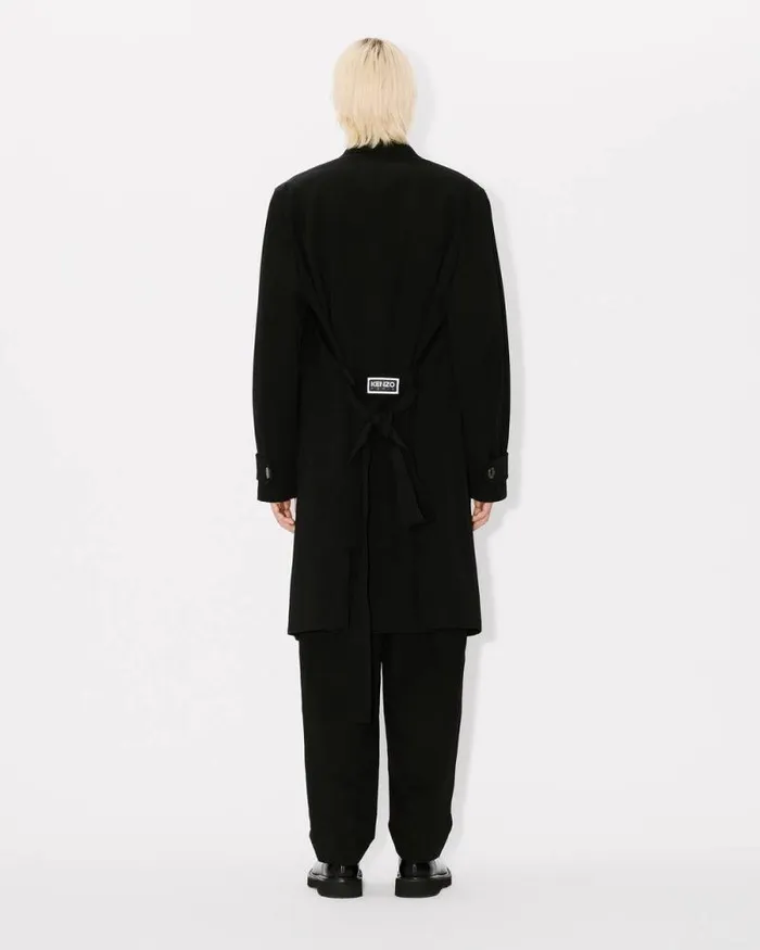 Men Kimono Coat Black Kenzo Jackets And Coats