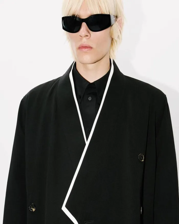 Men Kimono Coat Black Kenzo Jackets And Coats