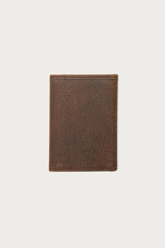 Men Lucky Brand Bags and Wallets Double Stitched Leather Lfold Wallet Dark Brown