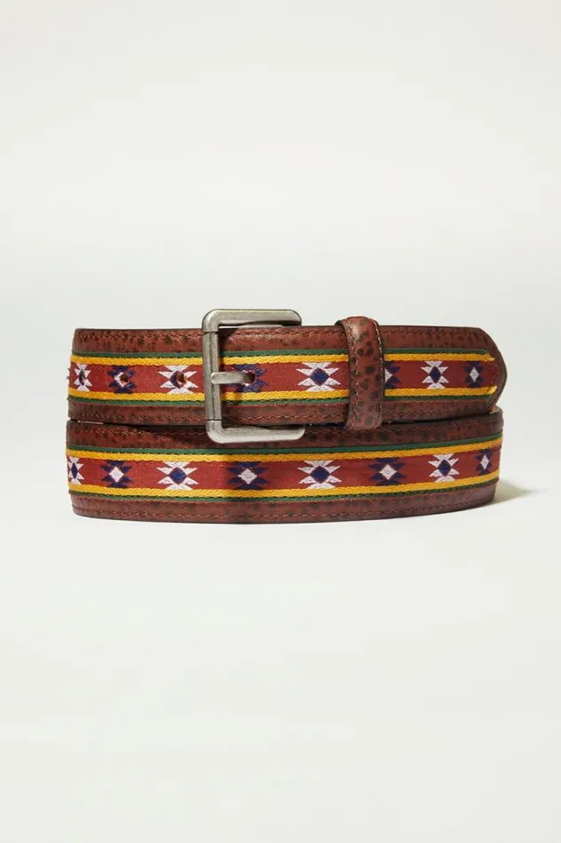 Men Lucky Brand Belts Southwest Woven Belt Multi
