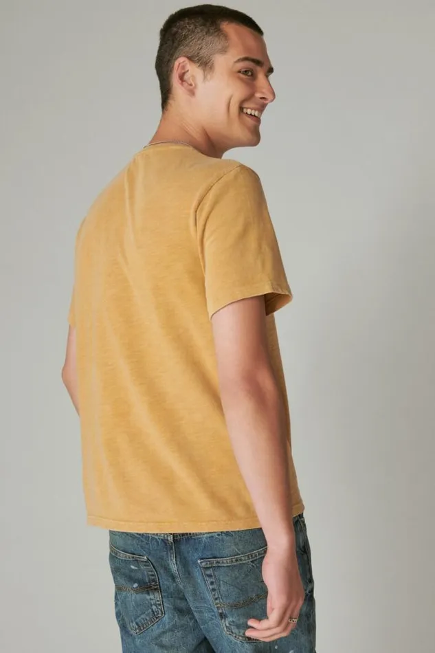 Men Lucky Brand Graphic Tees Coors Western Tee Honey Mustard