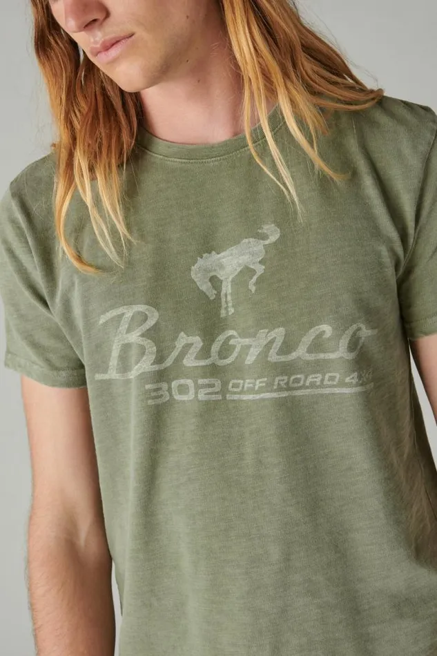 Men Lucky Brand Graphic Tees Ford Bronco Tee Oil Green