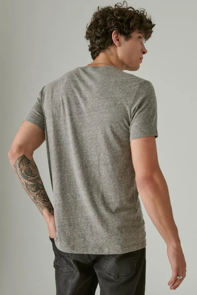 Men Lucky Brand Graphic Tees Grateful Dead Icon Heather Grey