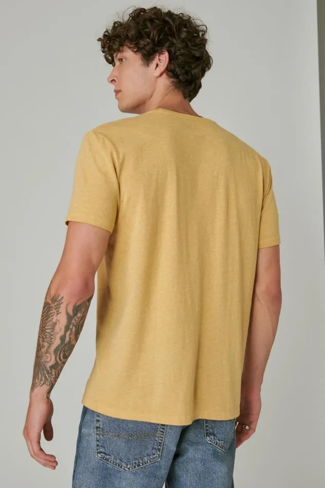 Men Lucky Brand Graphic Tees Journey Scarab Honey Mustard