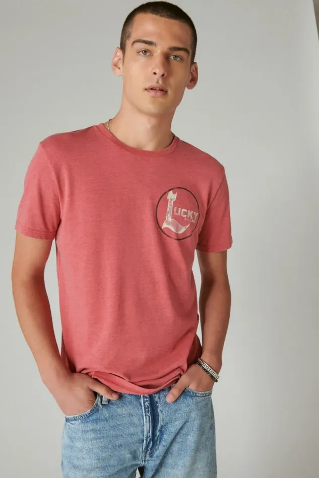Men Lucky Brand Graphic Tees Lucky Panther Tee Cardinal