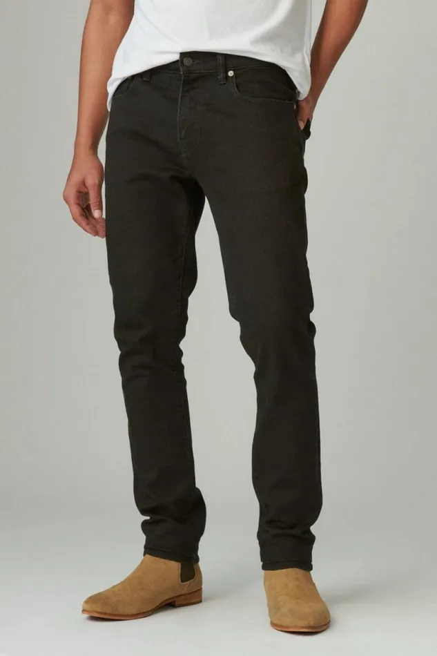 Men Lucky Brand Jeans 100 Skinny Black Rinse
