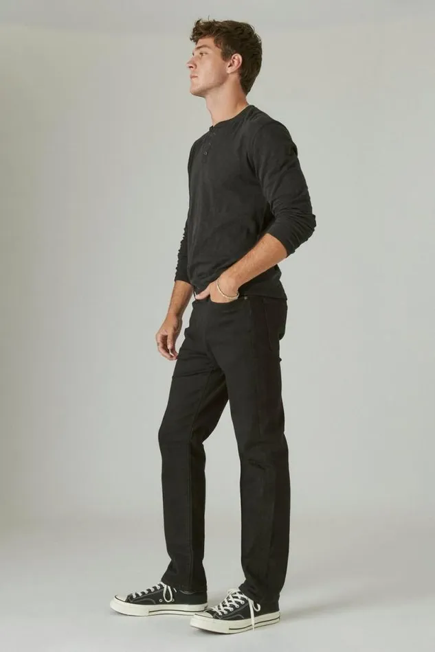 Men Lucky Brand Jeans 410 Athletic Straight Advanced Stretch Jean Black Rinse