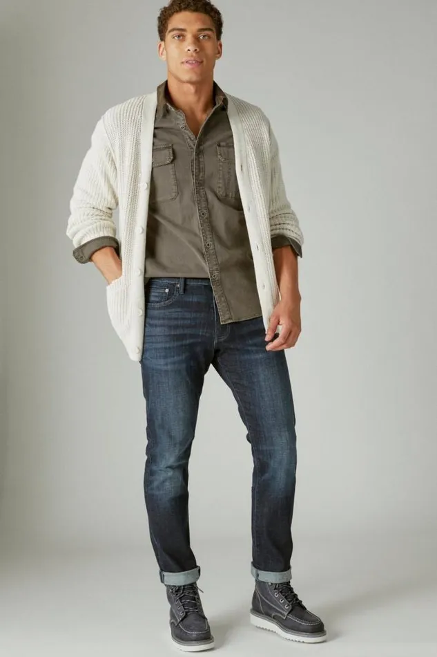 Men Lucky Brand Jeans 410 Athletic Straight Coolmax Stretch Jean Genesis
