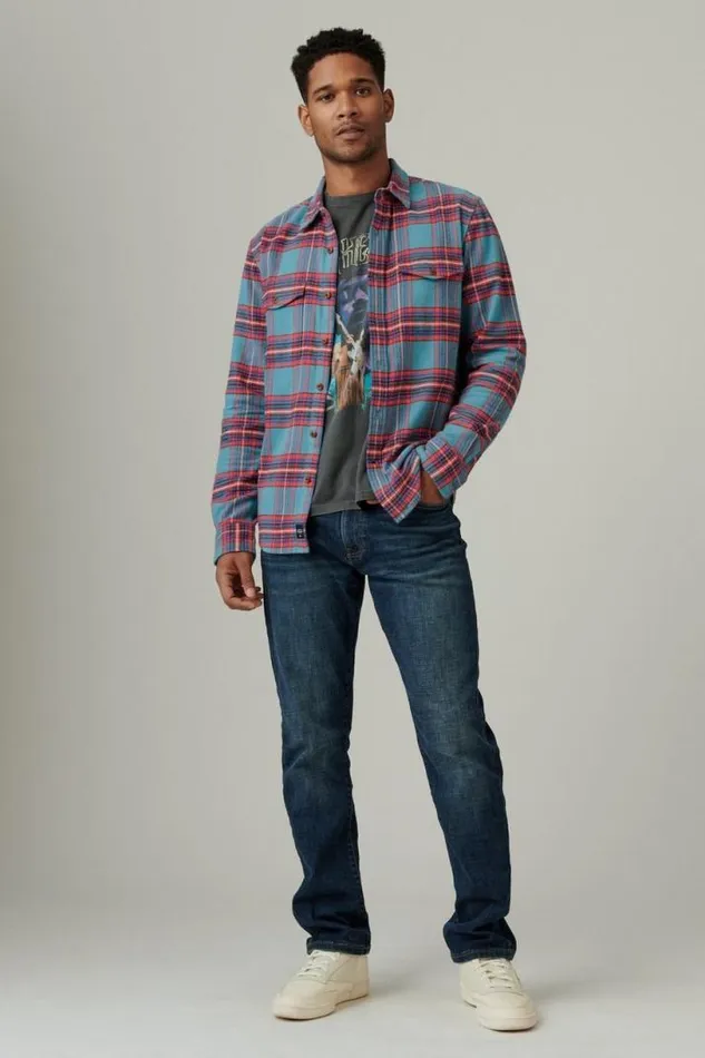 Men Lucky Brand Jeans 410 Athletic Straight Parkland
