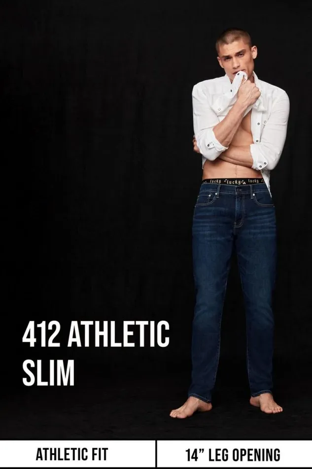 Men Lucky Brand Jeans Lucky Legend 412 Athletic Slim Jean Marsh