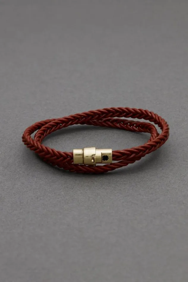 Men Lucky Brand Jewelry Rope Bracelet Gold