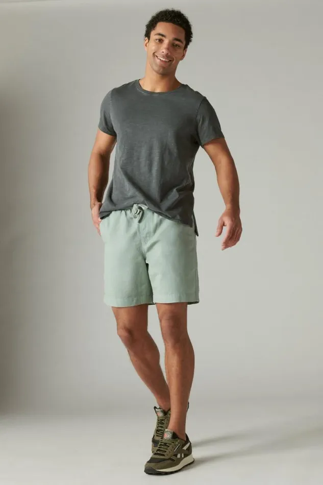 Men Lucky Brand Shorts 7034pull Up Linen Short Chino Green