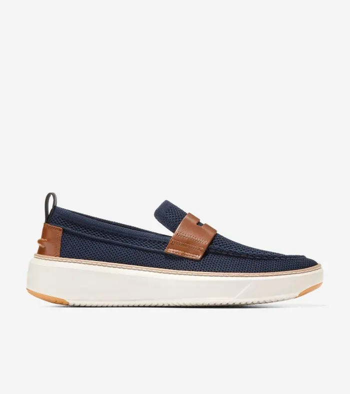 Men Men039s GRANDPR TOPSPIN STITCHLITE PE Blue Cole Haan Loafers and Drivers