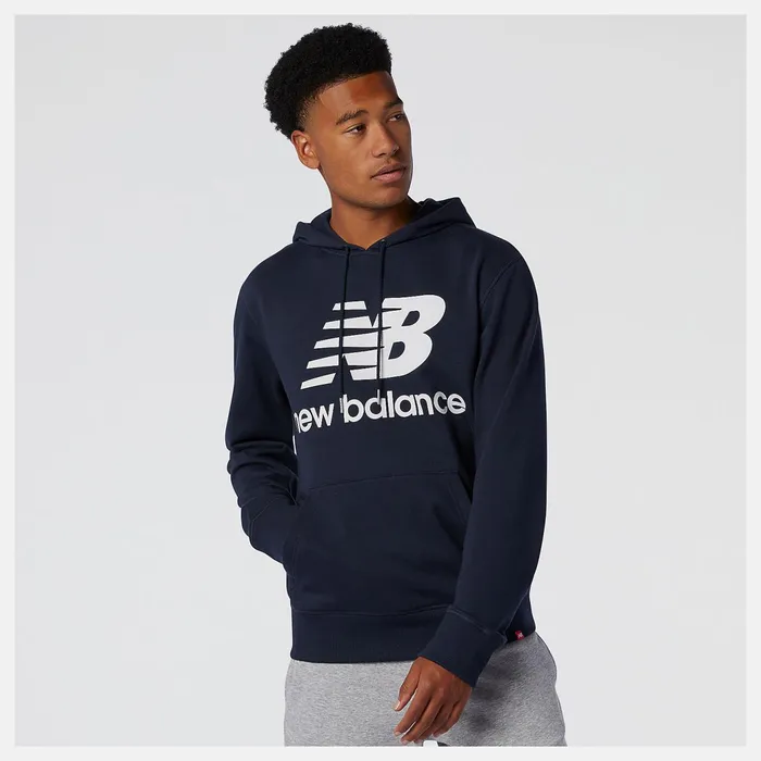 Men NB Essentials Pullover Hoodie Eclipse New Balance Hoodies and Sweatshirts