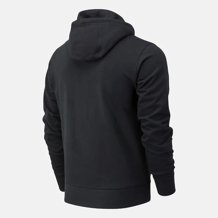 Men NB Essentials Stacked Full Zip Hoodie Black New Balance Jackets and Vests Men NB Essentials Stacked Full Zip Hoodie Black New Balance Jackets and Vests