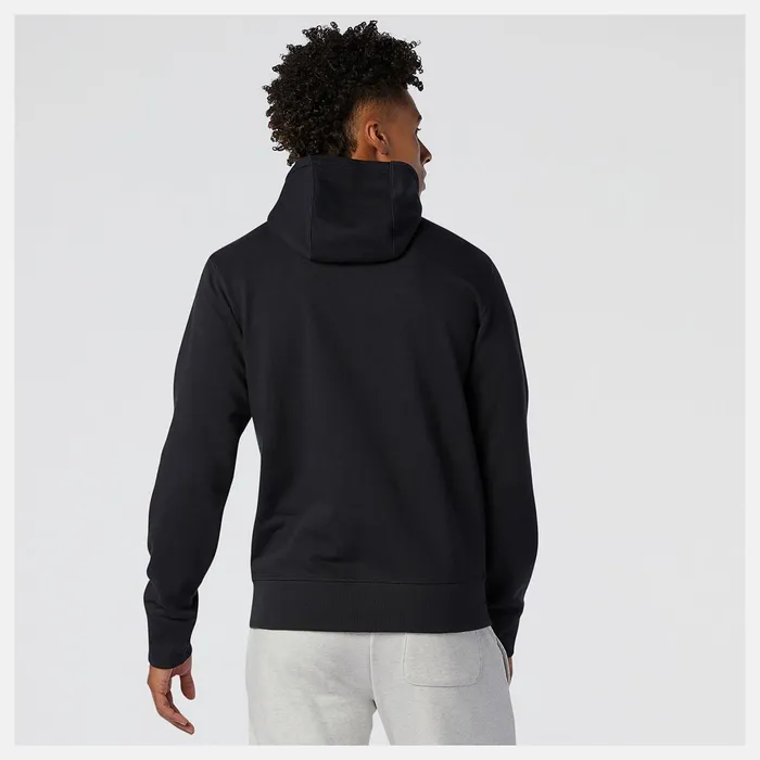 Men NB Essentials Stacked Full Zip Hoodie Black New Balance Jackets and Vests Men NB Essentials Stacked Full Zip Hoodie Black New Balance Jackets and Vests