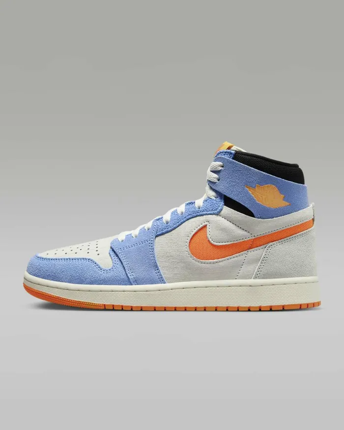 Men Nike All Shoes Air Jordan 1 Zoom CMFT 2 Sailroyal Pulselight Silveralpha Orange