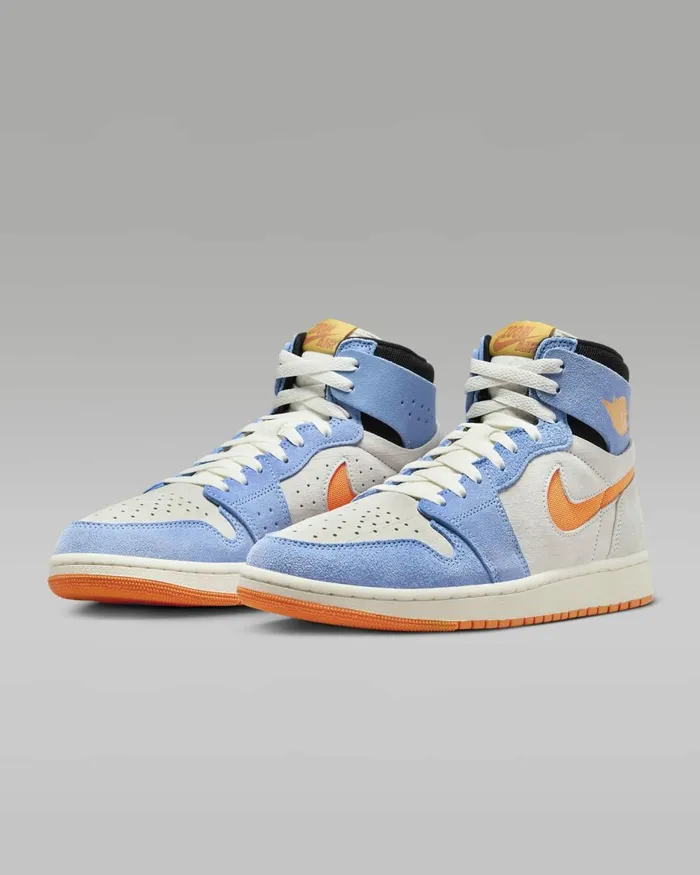 Men Nike All Shoes Air Jordan 1 Zoom CMFT 2 Sailroyal Pulselight Silveralpha Orange