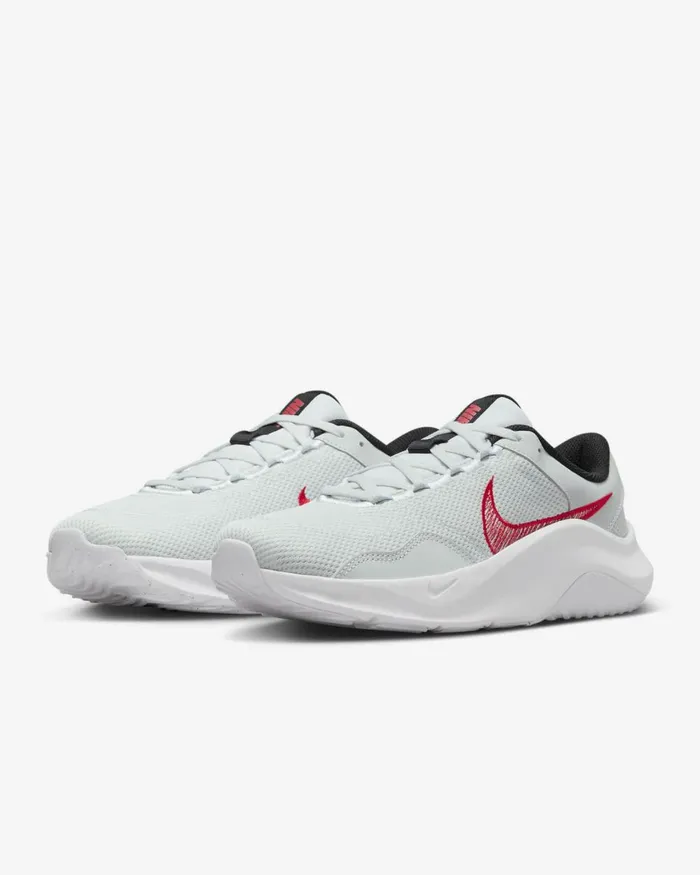 Men Nike All Shoes Legend Essential 3 Next Nature Pure Platinumwhiteblackuniversity Red