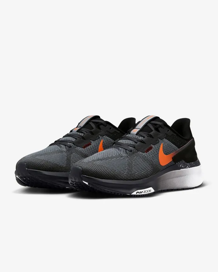 Men Nike All Shoes Structure 25 Smoke Greyblackdark Smoke Greysafety Orange