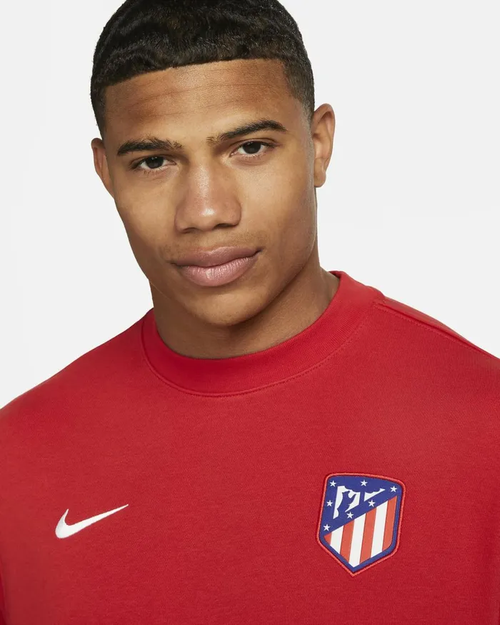 Men Nike Hoodies And Sweatshirts Atltico Madrid Sport Redwhite