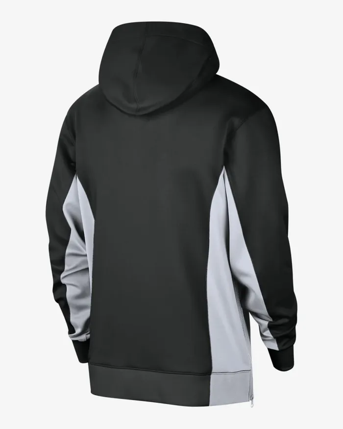 Men Nike Hoodies And Sweatshirts Brooklyn Nets Showtime Blackwhitewhitewhite