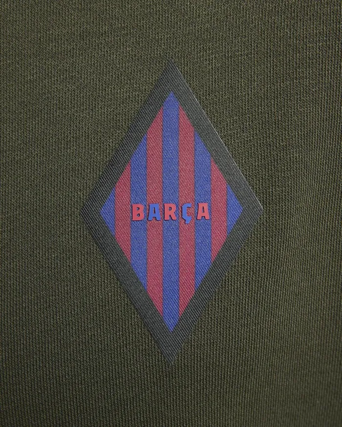 Men Nike Hoodies And Sweatshirts FC Barcelona Sequoiablack