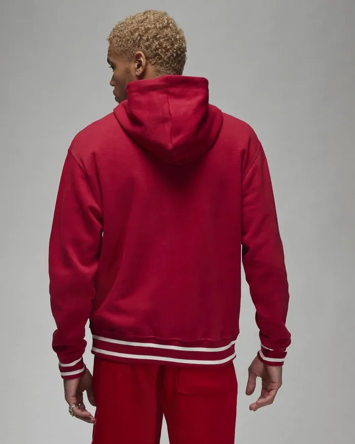Men Nike Hoodies And Sweatshirts Jordan Flight MVP Cardinal Redblack