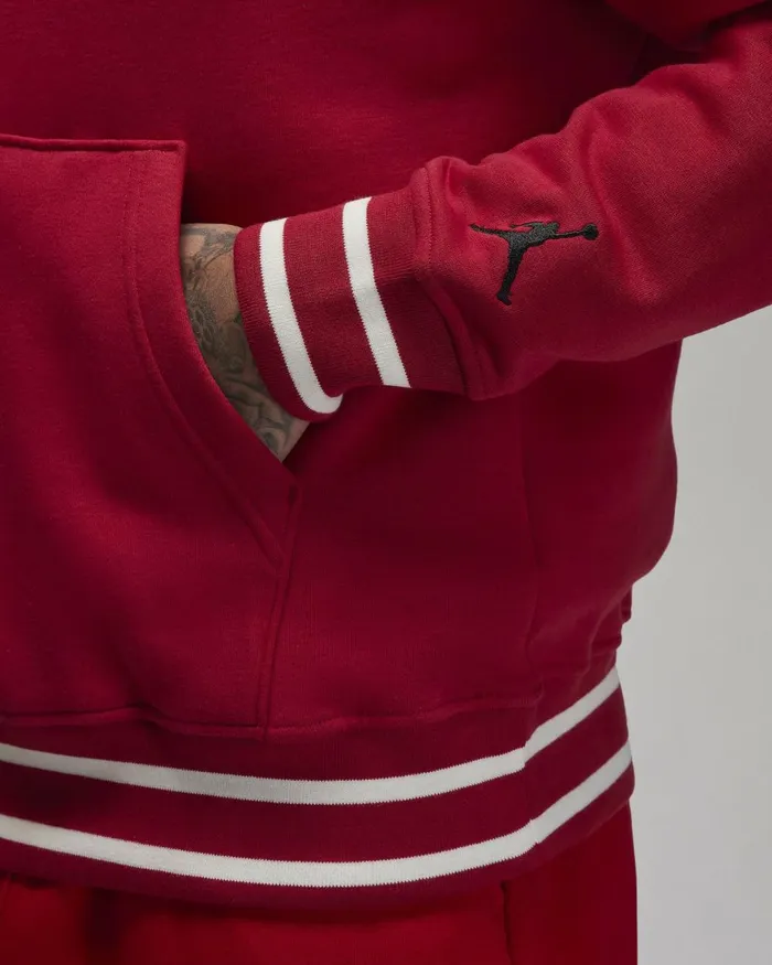Men Nike Hoodies And Sweatshirts Jordan Flight MVP Cardinal Redblack