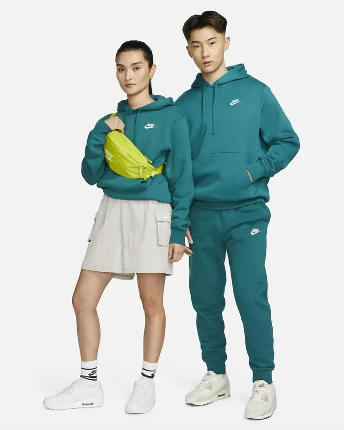 Men Nike Hoodies And Sweatshirts Sportswear Club Fleece Geode Tealgeode Tealwhite