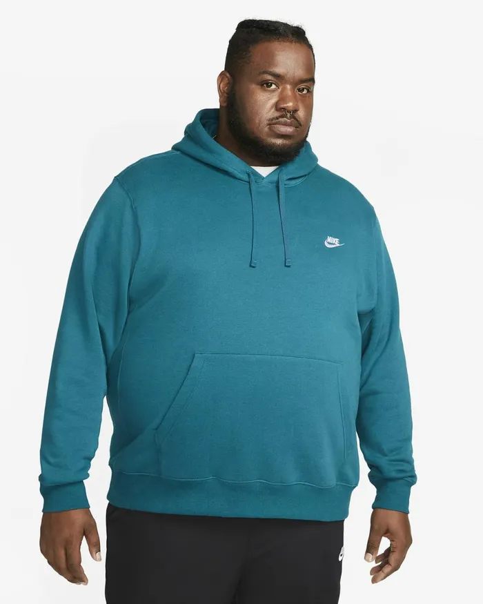 Men Nike Hoodies And Sweatshirts Sportswear Club Fleece Geode Tealgeode Tealwhite