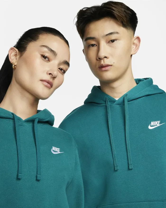 Men Nike Hoodies And Sweatshirts Sportswear Club Fleece Geode Tealgeode Tealwhite