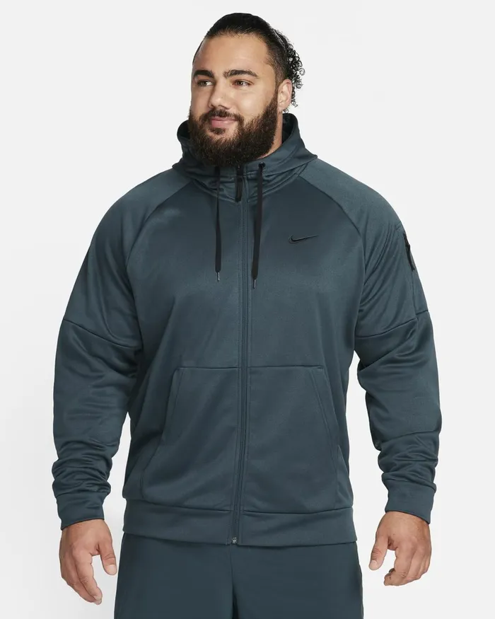 Men Nike Hoodies And Sweatshirts Therma Deep Jungledeep Jungleblack