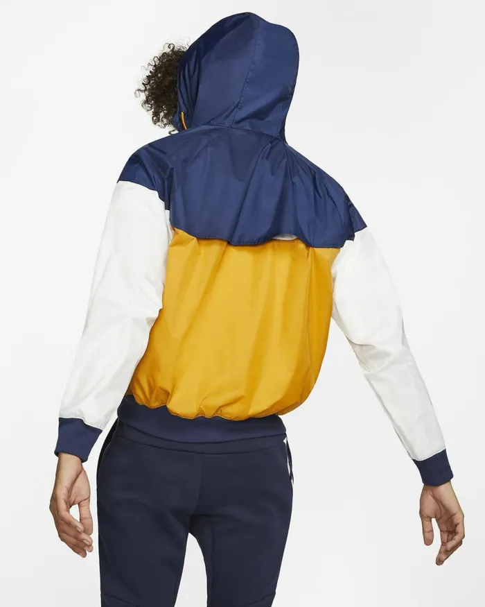 Men Nike Jackets Sportswear Windrunner Gold Suedemidnight Navysummit Whitewhite