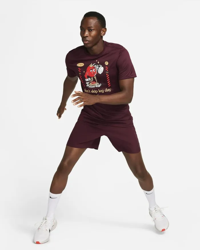 Men Nike Shorts Form Night Maroonblack