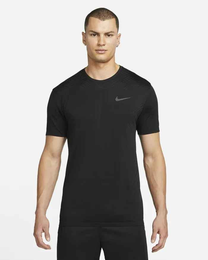 Men Nike Tops And TShirts DriFIT Blackdark Smoke Greydark Grey