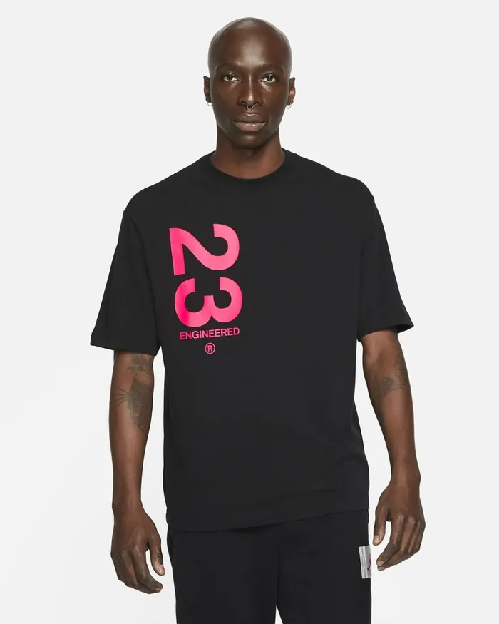 Men Nike Tops And TShirts Jordan 23 Engineered Black