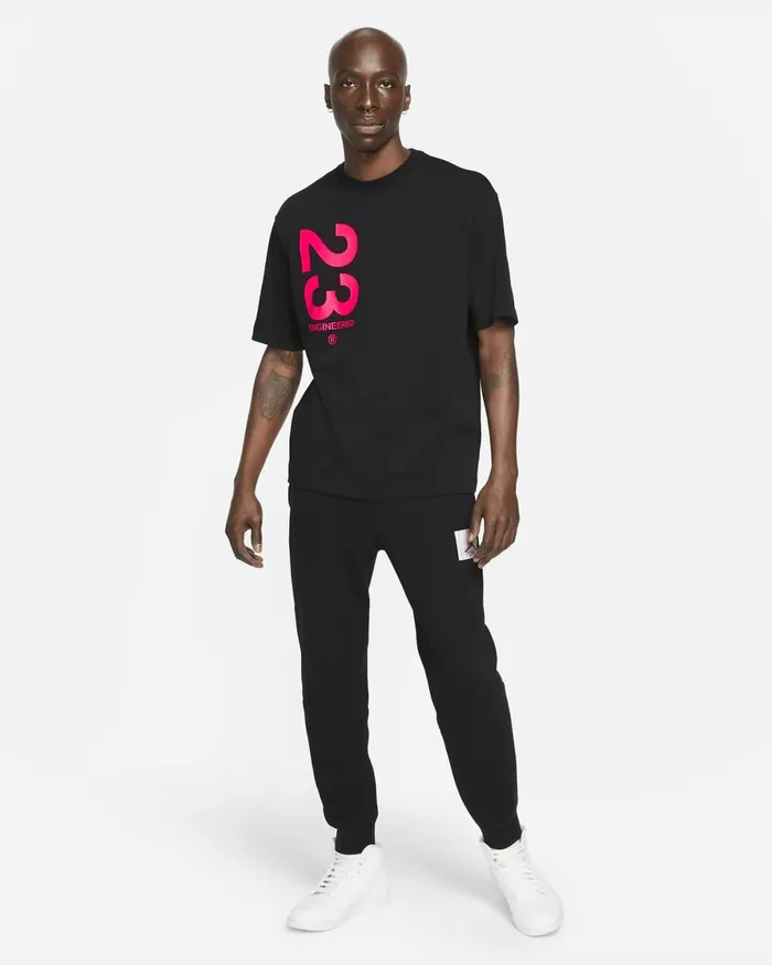 Men Nike Tops And TShirts Jordan 23 Engineered Black