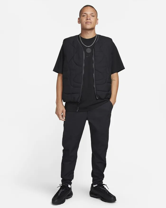 Men Nike Tops And TShirts Paris SaintGermain Premium Essentials Black