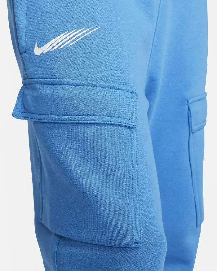 Men Nike Trousers And Tights Sportswear Standard Issue Light Photo Blue