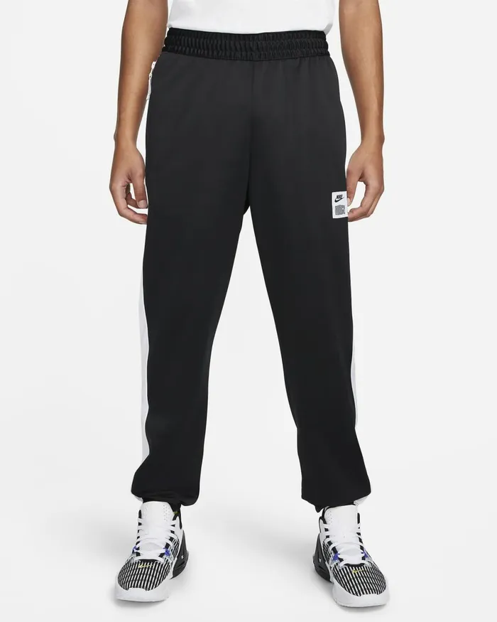 Men Nike Trousers And Tights Starting 5 Blackwhitedark Smoke Grey