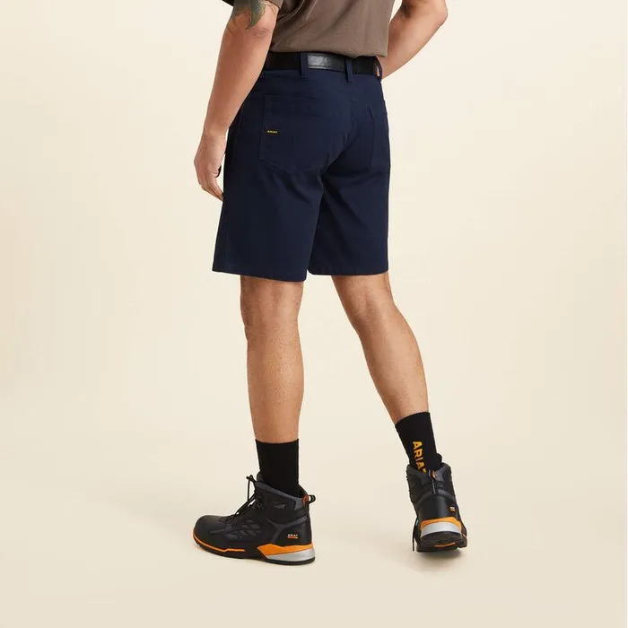 Men Pants and Shorts Ariat Rebar DuraStretch Made Tough 10quot Short Navy
