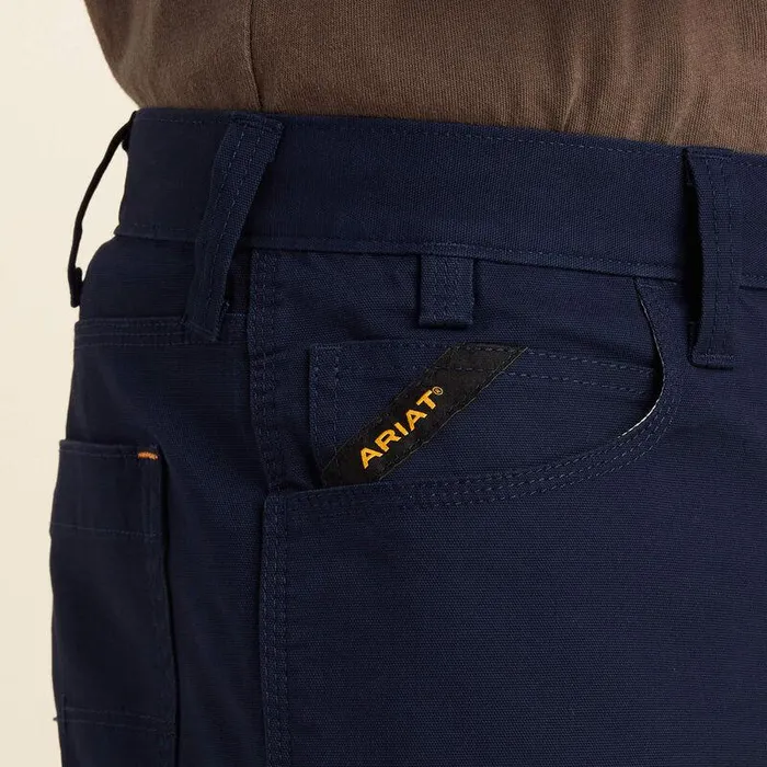 Men Pants and Shorts Ariat Rebar DuraStretch Made Tough 10quot Short Navy