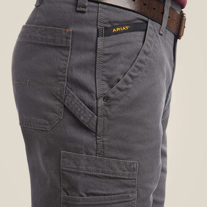 Men Pants and Shorts Ariat Rebar M4 Relaxed DuraStretch Washed Twill Dungaree Boot Cut Pant Rebar Grey Men Pants and Shorts Ariat Rebar M4 Relaxed DuraStretch Washed Twill Dungaree Boot Cut Pant Rebar Grey