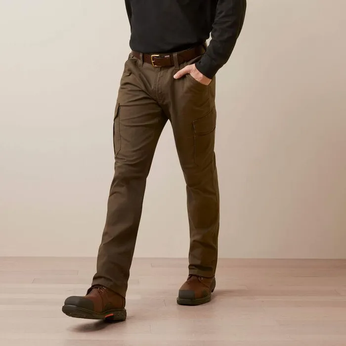 Men Pants and Shorts Ariat Rebar M4 Relaxed Made Tough Cargo Straight Pant Wren