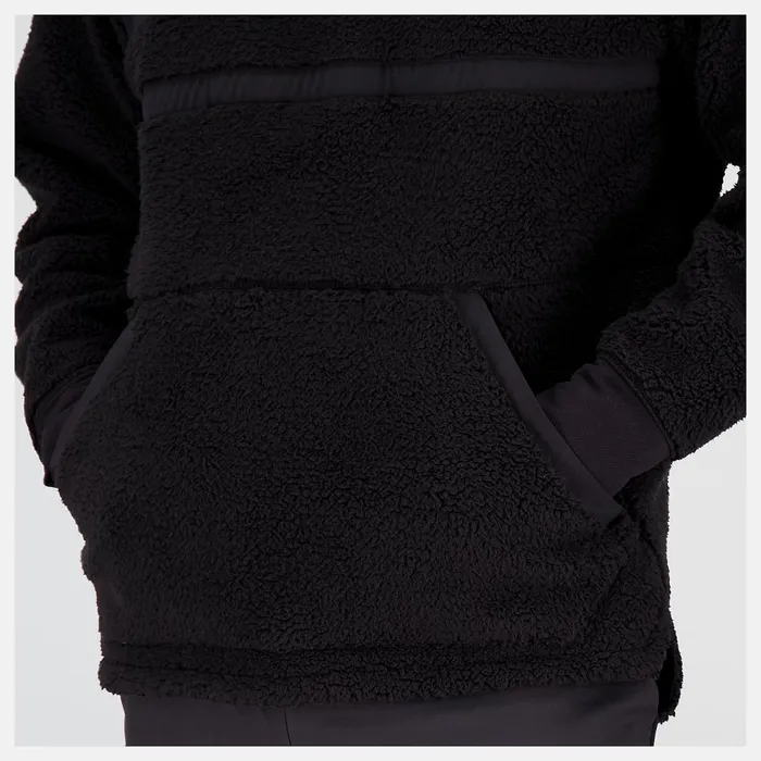 Men Q Speed Sherpa Pullover Black New Balance Jackets and Vests Men Q Speed Sherpa Pullover Black New Balance Jackets and Vests