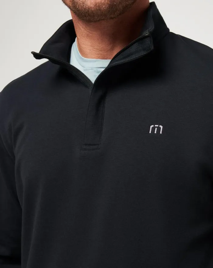 Men Quarter Zips TravisMathew CLOUD QUARTER ZIP 20 Black Men Quarter Zips TravisMathew CLOUD QUARTER ZIP 20 Black