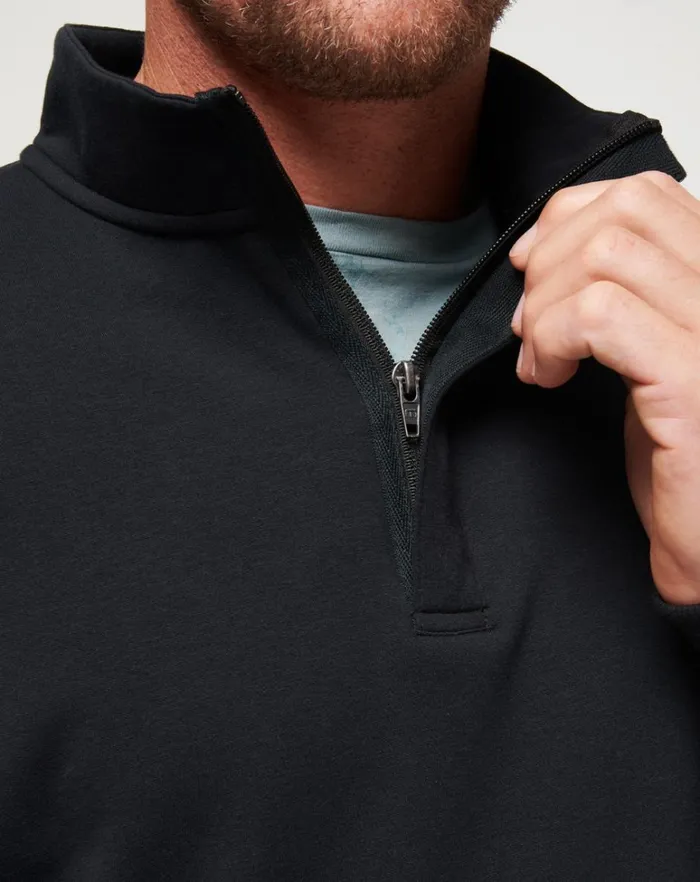 Men Quarter Zips TravisMathew CLOUD QUARTER ZIP 20 Black Men Quarter Zips TravisMathew CLOUD QUARTER ZIP 20 Black